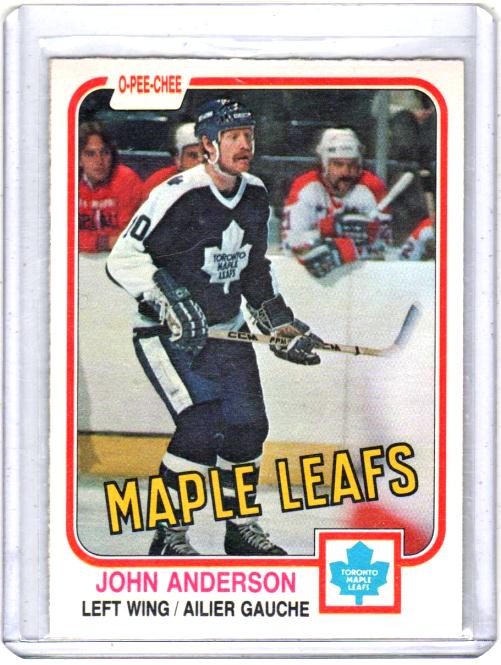 1981 O-Pee-Chee  John Anderson  Card #313 - Toronto Maple Leafs